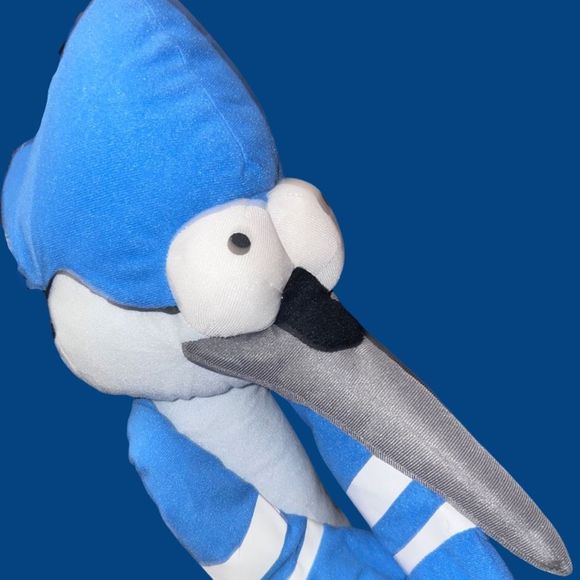 2014 Cartoon Network Regular Show Mordecai Bird Toy Factory Plush 28” - Picture 2 of 3